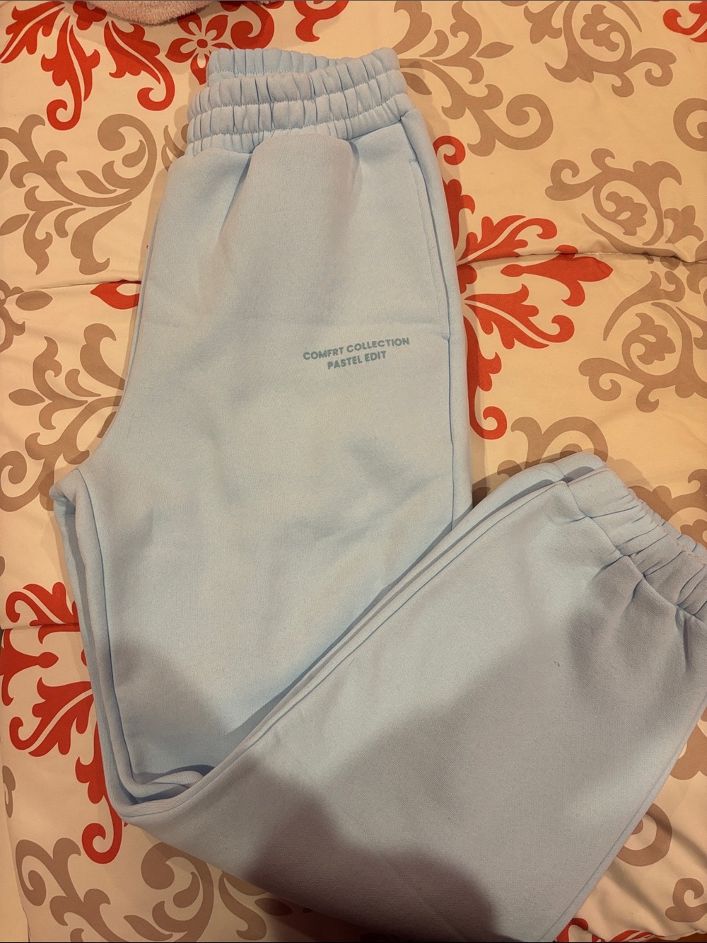 Pastel Light Blue Comfort Track Pants for Women